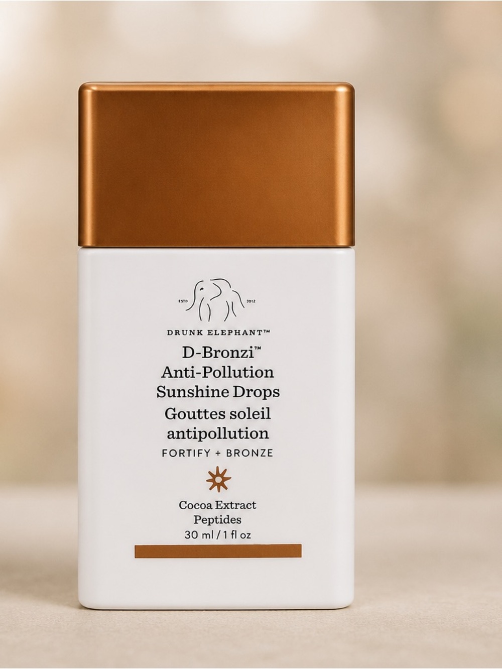 Drunk Elephant D-Bronzi Anti Pollution Sunshine Drops , 1 oz Drops; NIB